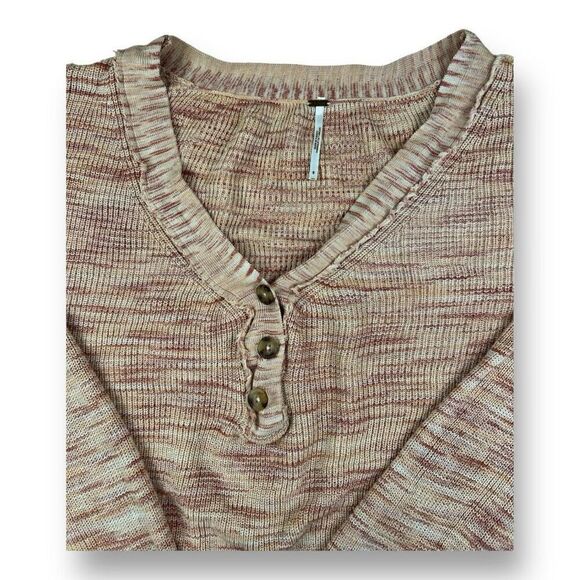Free People Oversized Mercury Henley Pullover Size Small - Picture 3 of 6